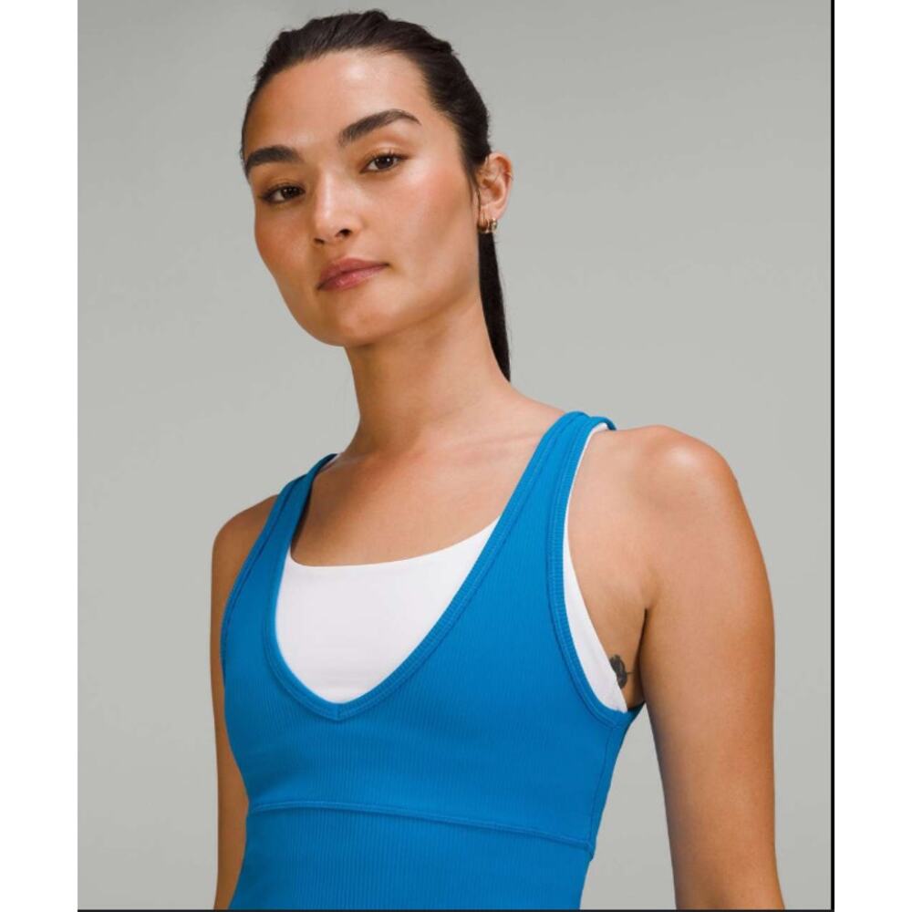 Lululemon Power Pivot Ribbed Tank Top In Poolside - Picture 4 of 4